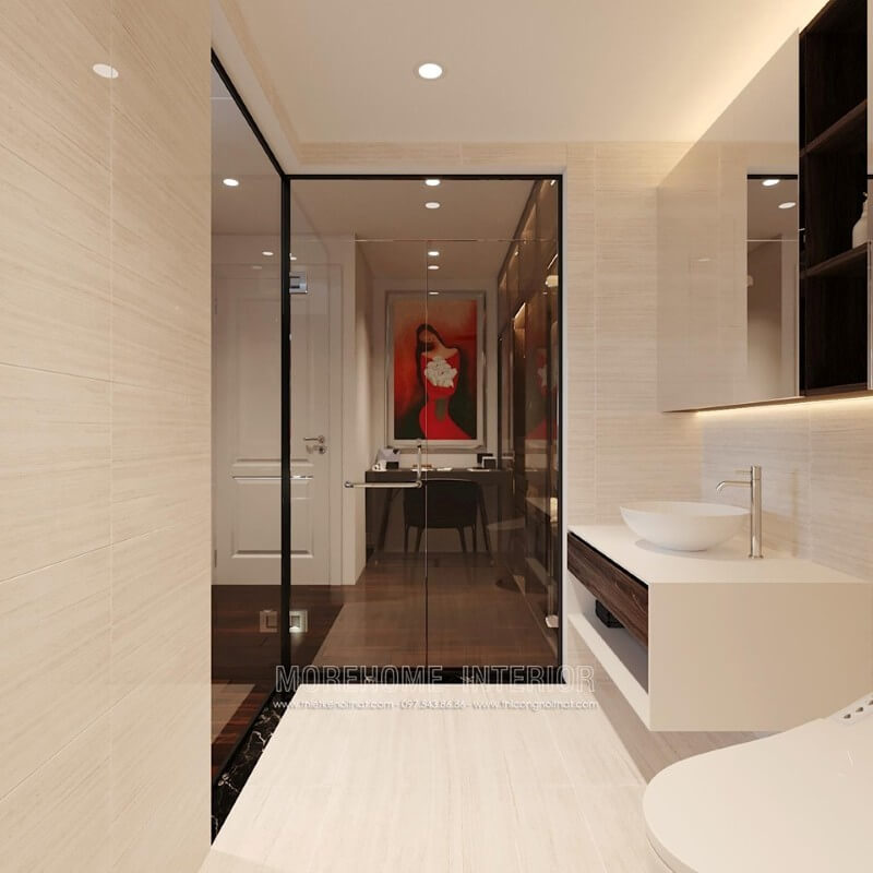 Lựa chọn đá ốp nhân tạo để ốp mặt tủ lavabo đá ốp tường phòng tắm