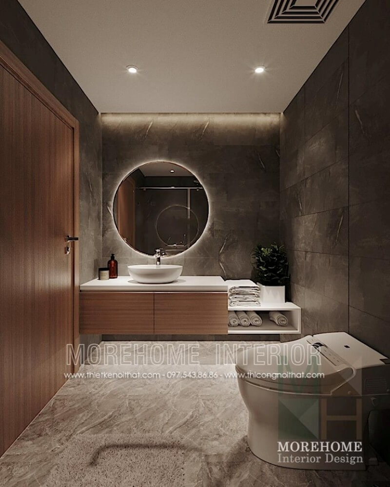 Đá ốp tường nhà tắm chung cư cấp và độc đáo đá ốp tường phòng tắm