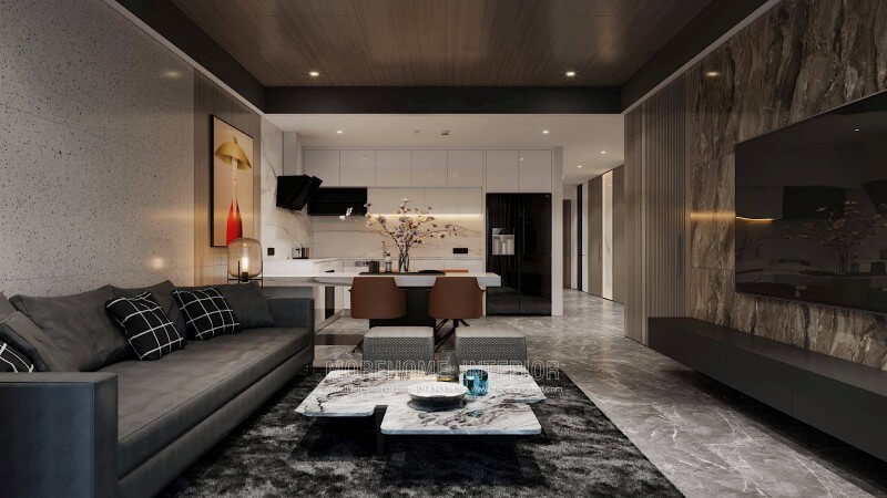 Đá ốp tường phòng khách đầy mới lạ đá ốp phòng khách cao cấp