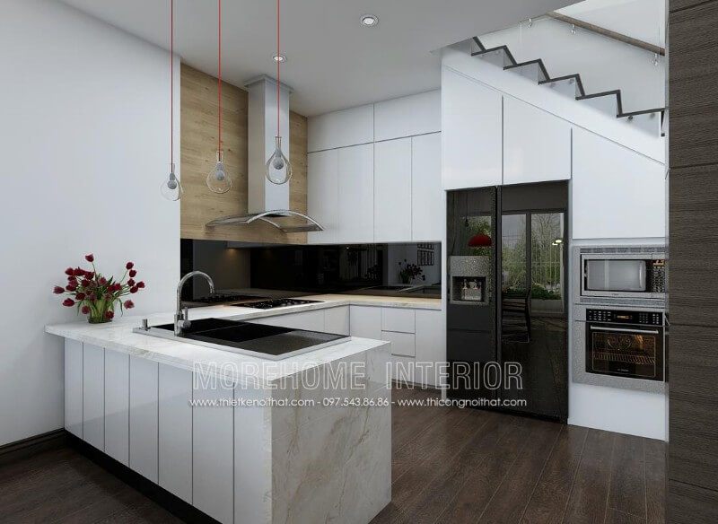 .
Khách hàng thích mẫu tủ bếp màu trắng làm từ chất liệu gỗ Acrylic vì nó mang đến sự sang trọng và tinh tế.