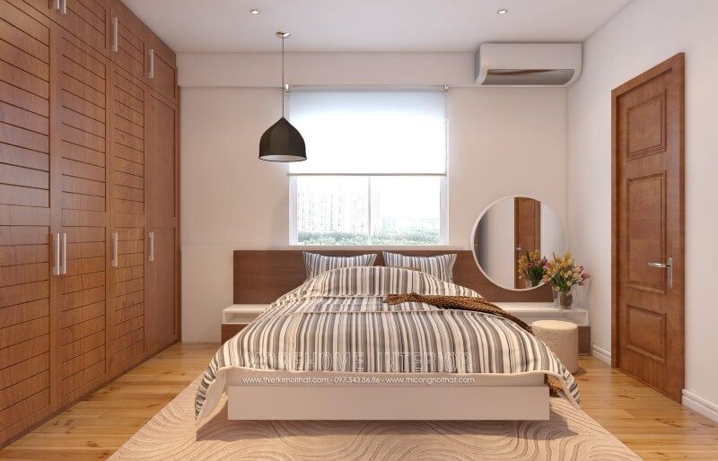 Giường ngủ hiện đại được thiết kế với tab đầu giường để tạo ra sự thoải mái và tiện nghi nhất cho gia chủ.