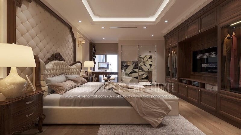Tủ đầu giường cổ điển được thiết kế bằng gỗ óc chó tân với phong cách sang trọng và tinh tế, mang đến cho người dùng những công năng bất ngờ.