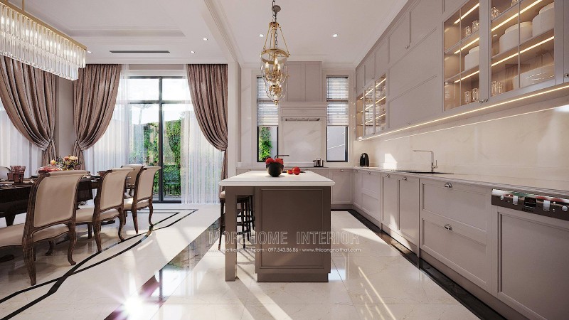 Ứng dụng của đá nhân tạo trong nội thất biệt thự Ciputra Ứng dụng của đá nhân tạo trong thiết kế nội thất biệt thự