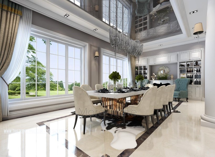 Top 30+ mẫu bàn ăn mặt đá nhân tạo Solid Surface đẹp nhất năm 2022