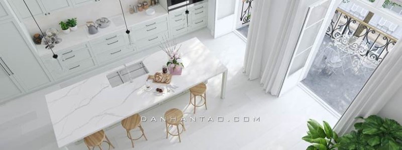 mặt đá bàn ăn nhân tạo thạch anh