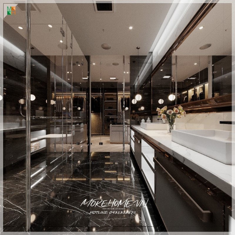 thiết kế bàn đá lavabo