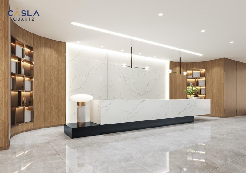 đá ốp quầy bar quầy lễ tân nhân tạo