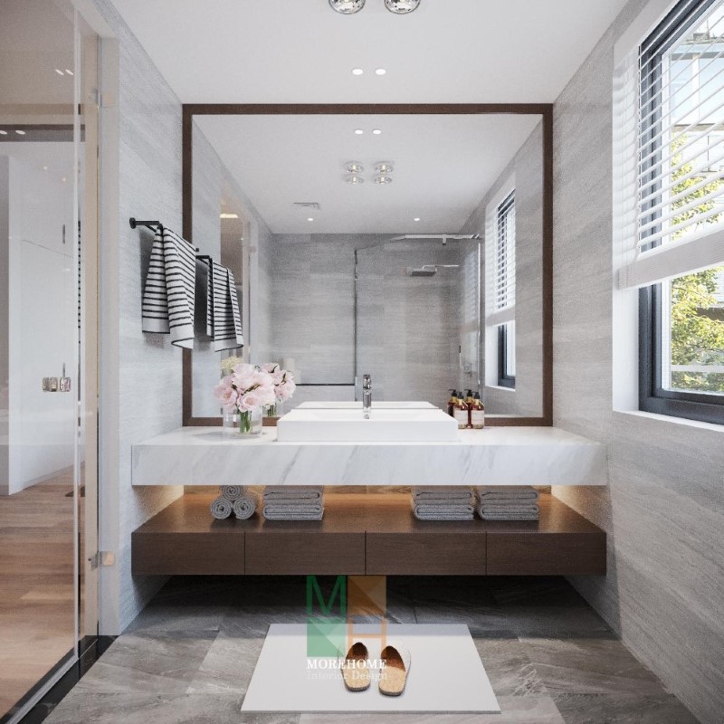 bàn đá lavabo 2 tầng