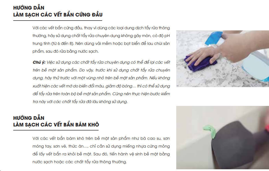 Bảo dưỡng đá nhân tạo Bảo dưỡng đá nhân tạo